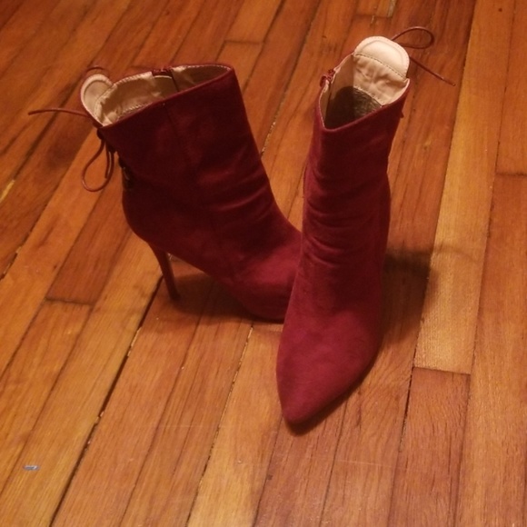 Shoes - Womens Burgundy Boots